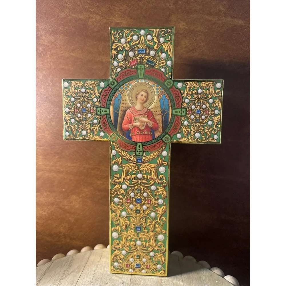 Vintage Cardboard Cross Religious Jesus Punch Studio Gift Box